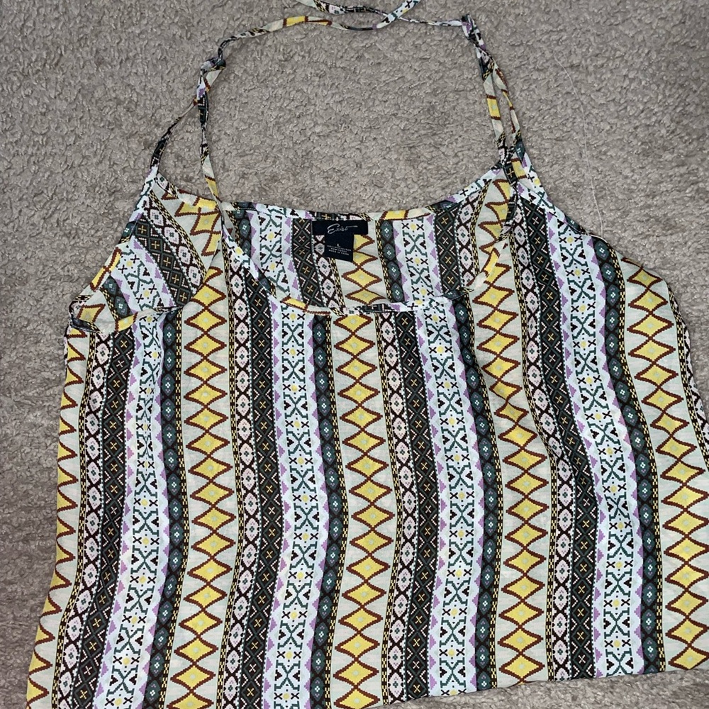 Exist Multicolored Aztec Light Tank Top